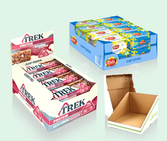 Holidaypac Hot Sale Supermarket Candy Tear off display box Shelf ready packaging Chocolate Tear away box