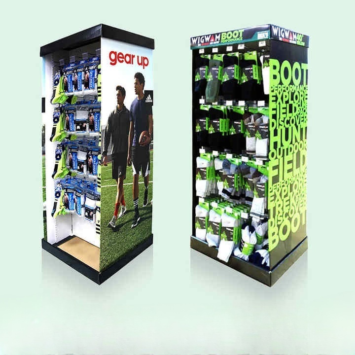 Supermarket Commercial Men Women Cloth Display Stand Cardboard Retail Underwear Clothing Display Rack