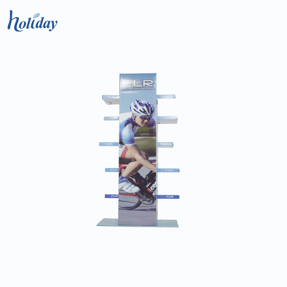 Floor Standing Cardboard Shoes Display Rack Stand,Shoes Display Fixture