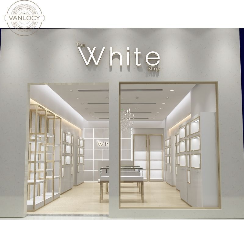 Modern Mall Retail Jewelry Shop Kiosk Interior design Ideas Custom Jewelry Shop Wooden display Counter Cabinet