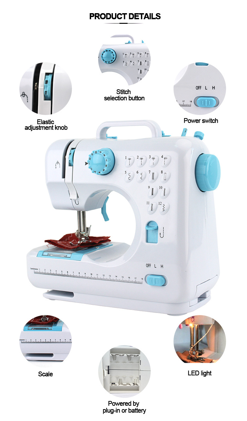 2024 Hot Sales 505 Button Hole Garment Household  Mini Electric Sewing Machine For Cloths