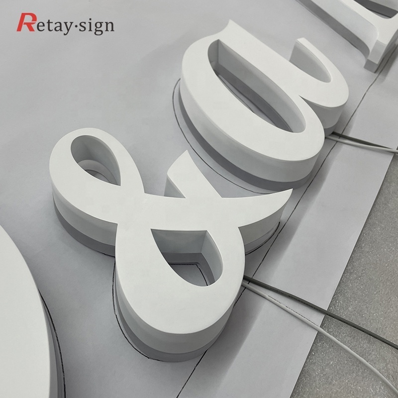 3d signage billboard stainless steel door house numbers channel  backlit letters electronic signs