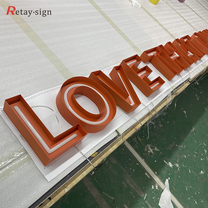 Custom laser cut engraving home decor 3d name acrylic channel lights letter neon sign led logo