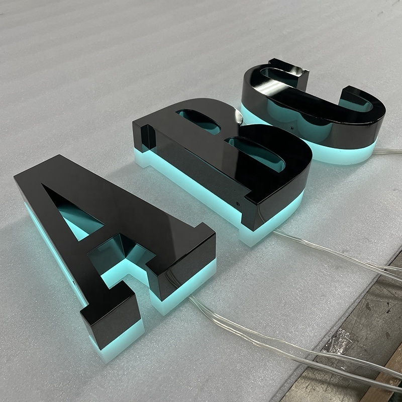 3d Led Signboard Outdoor Led Light Up Sign Custom Acrylic Wall Logo Office Sign Business Store Acrylic Indoor Signage Outdoor