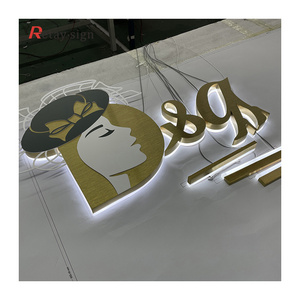 3d signage billboard stainless steel door house numbers channel  backlit letters electronic signs