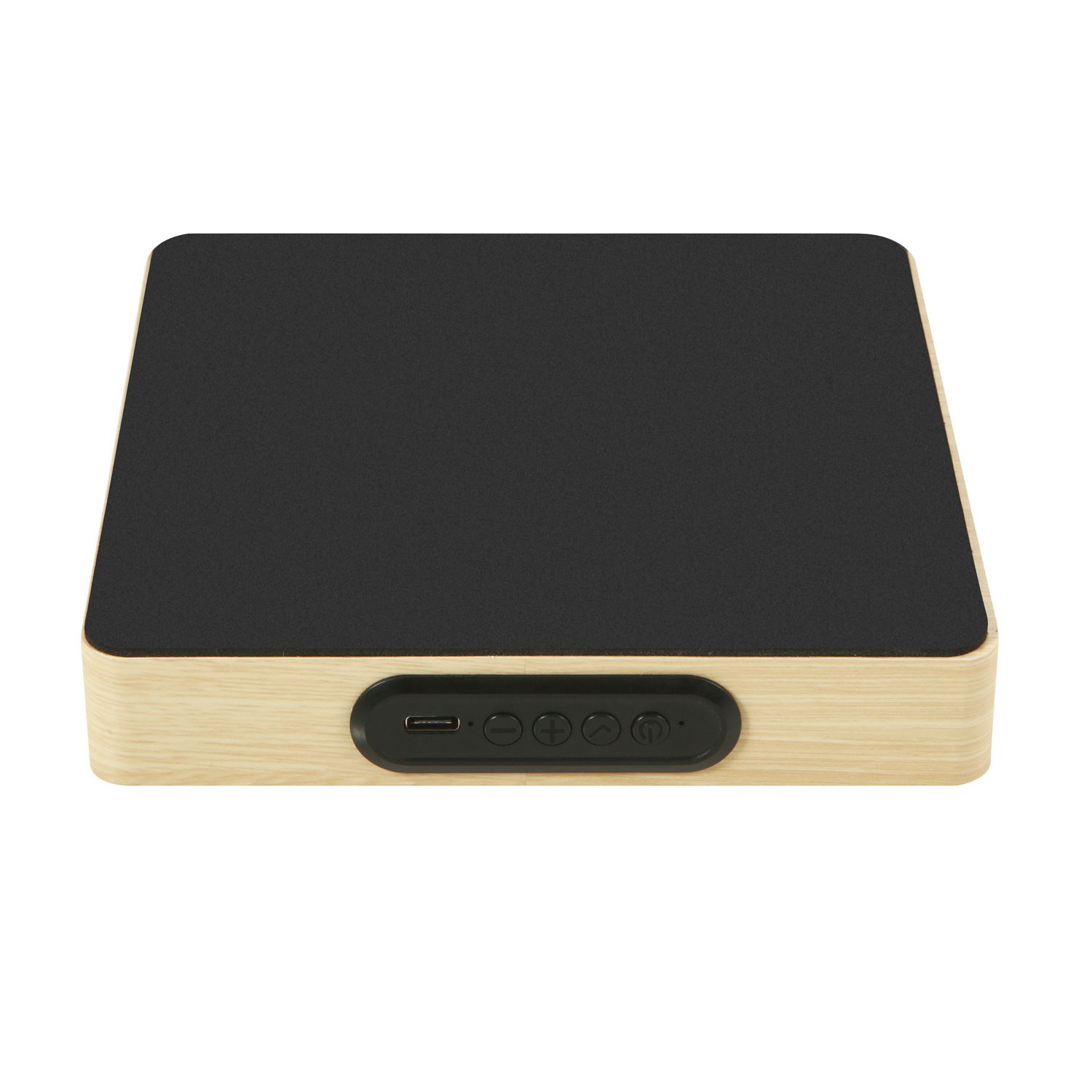 Fast Charging Bamboo Wooden Alarm Clock Clock Digital Universal Qi Wireless Charger With Clock For Cell Phone