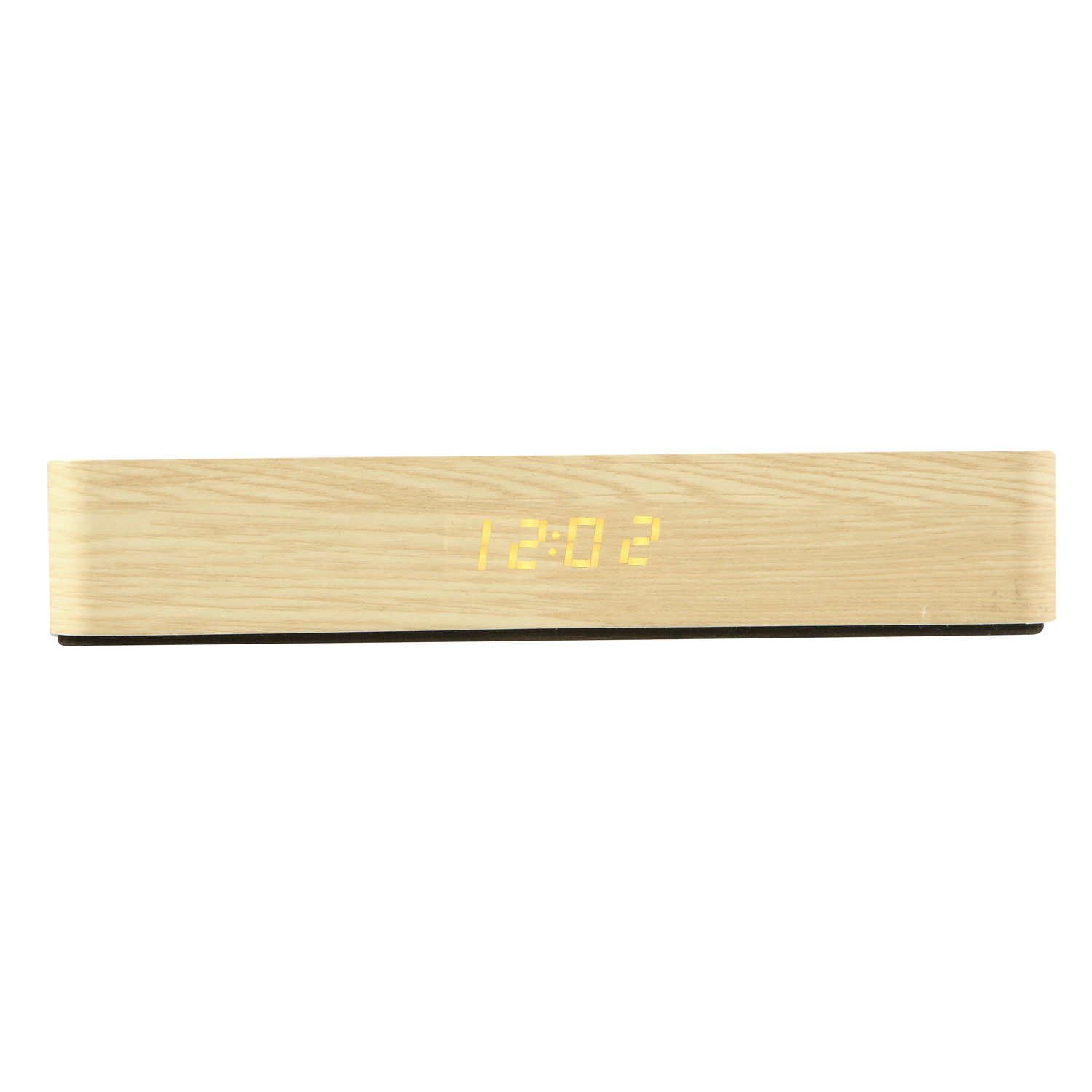 Fast Charging Bamboo Wooden Alarm Clock Clock Digital Universal Qi Wireless Charger With Clock For Cell Phone