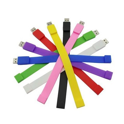 Promotion Custom Logo USB Bracelet Silicone Pendrive Wristband Flash Drive Bracelet USB Drive 8GB 16GB 32GB 64GB