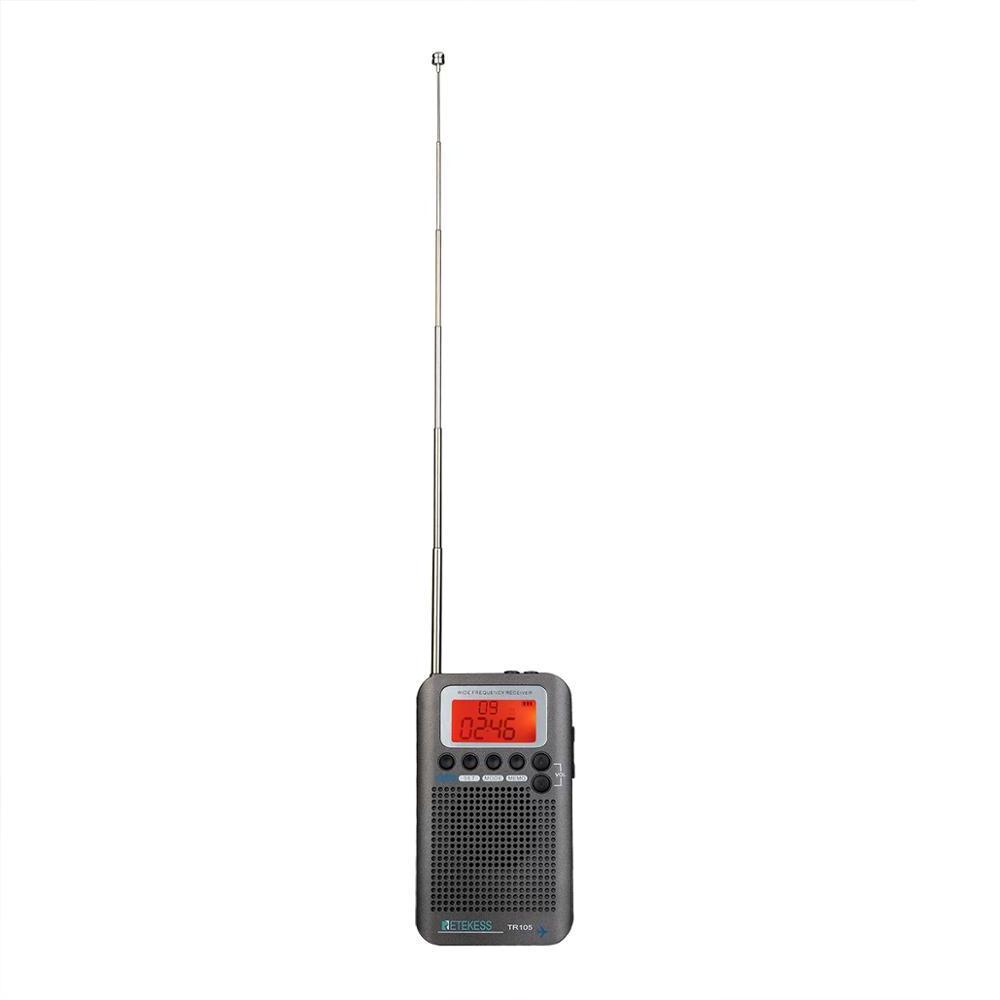 Gray Portable Aircraft air band FM AM SW CB VHF Digital Aviation radio Radio Retekess TR105