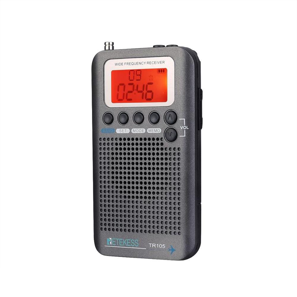 Gray Portable Aircraft air band FM AM SW CB VHF Digital Aviation radio Radio Retekess TR105