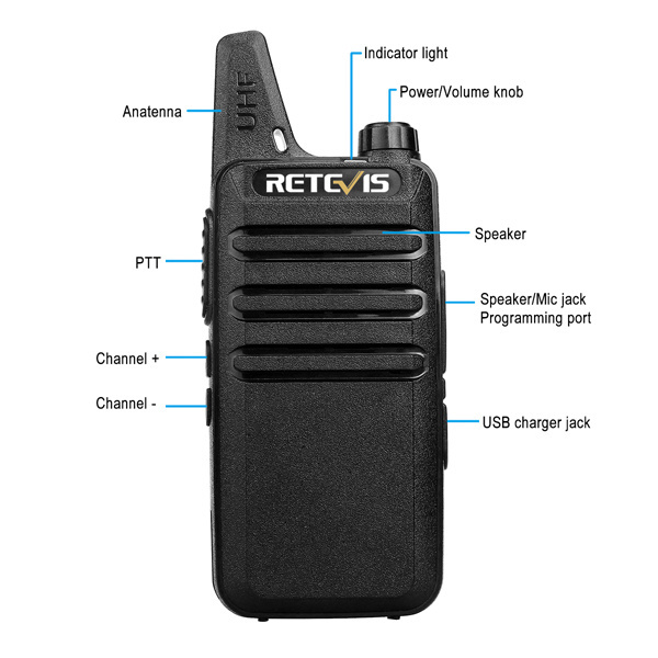 Retevis RT22 or RT622  mini FRS PMR446 walkie talkie VOX TOT Scan Squelch business Two Way Radio