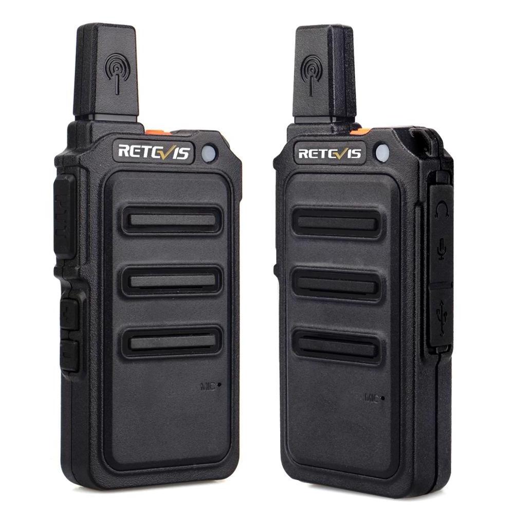 Retevis RT619 Cheap Mini PMR446 Walkie Talkie For Construction Two way Radio UHF  Scrambler Ultrathin Radio USB VOX Transceiver