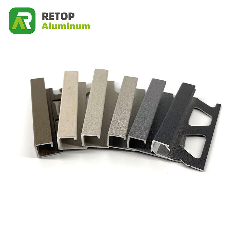 Aluminium Decorative Metal Trim Profile Wall Tile Decorative Metal Trim Strips For Transition