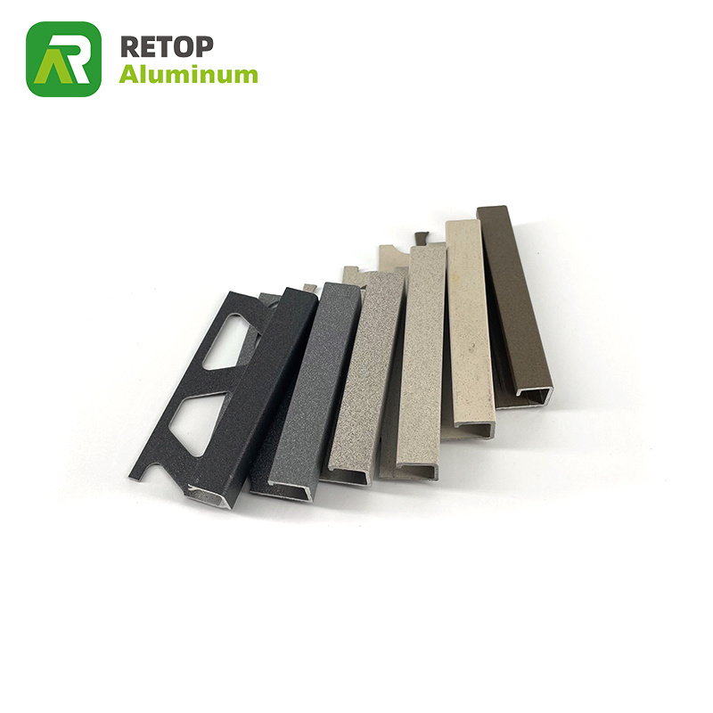 Aluminium Decorative Metal Trim Profile Wall Tile Decorative Metal Trim Strips For Transition