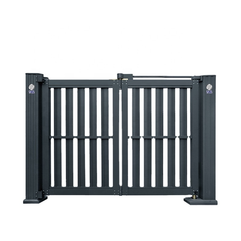 Automatic Electric Swing Gate of Aluminum Alloy Modern for Courtyard QG-L898C 2 Years Aluminum Alloy GUA Home decorations Gray