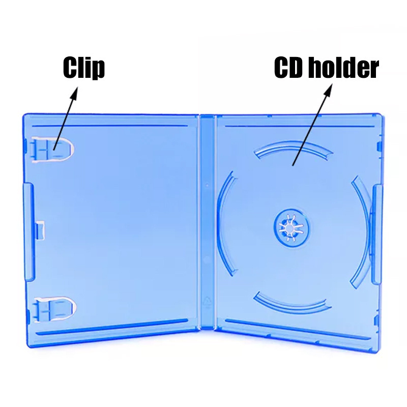 Clear Cartridge Holder Enclosure Replacement Empty PS 4 Game Cartridge Storage Clear Case for PS 4 Game Disc CD