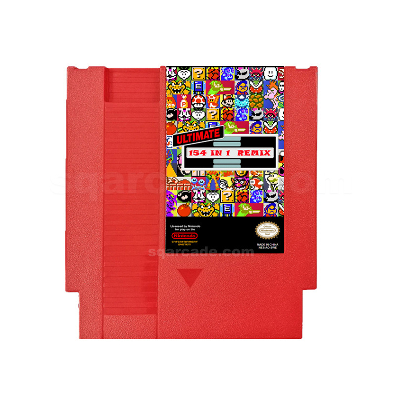 Newest NES 154 in 1 Remix Game Cartridge Classic Collection 72 Pin Game Card For NES Video Game Console