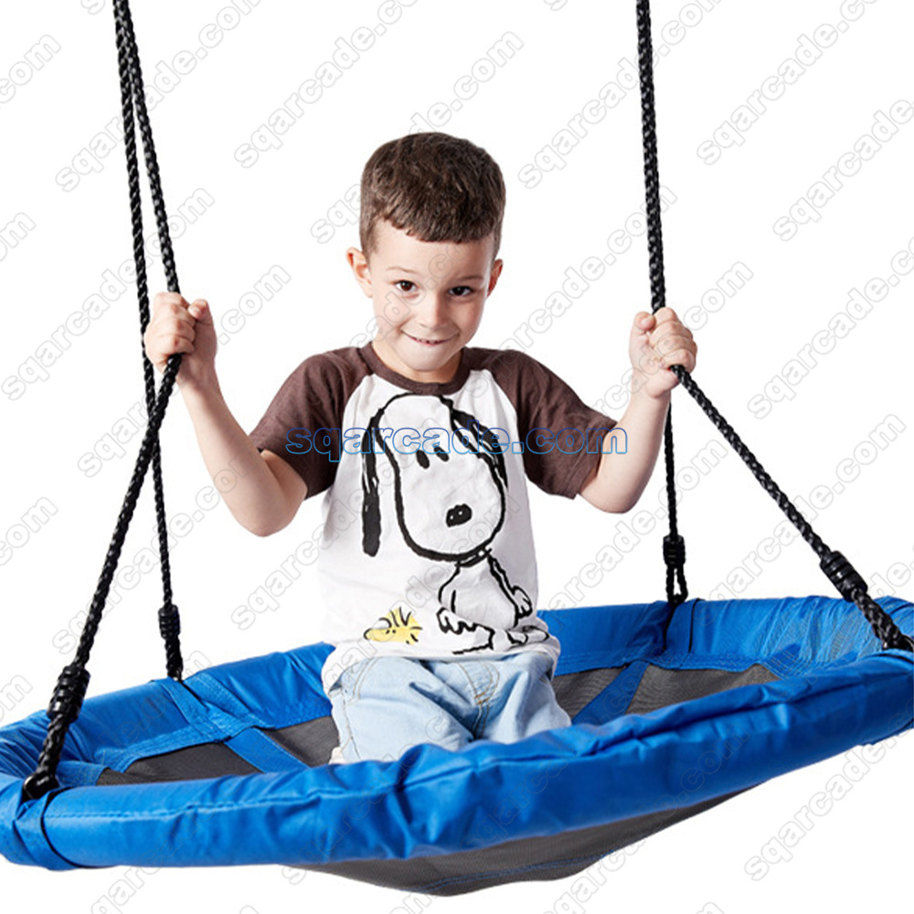 Outdoor 24 inch Small Children Tree Saucer Swing Platform Swing for Kid Round Flying Swing