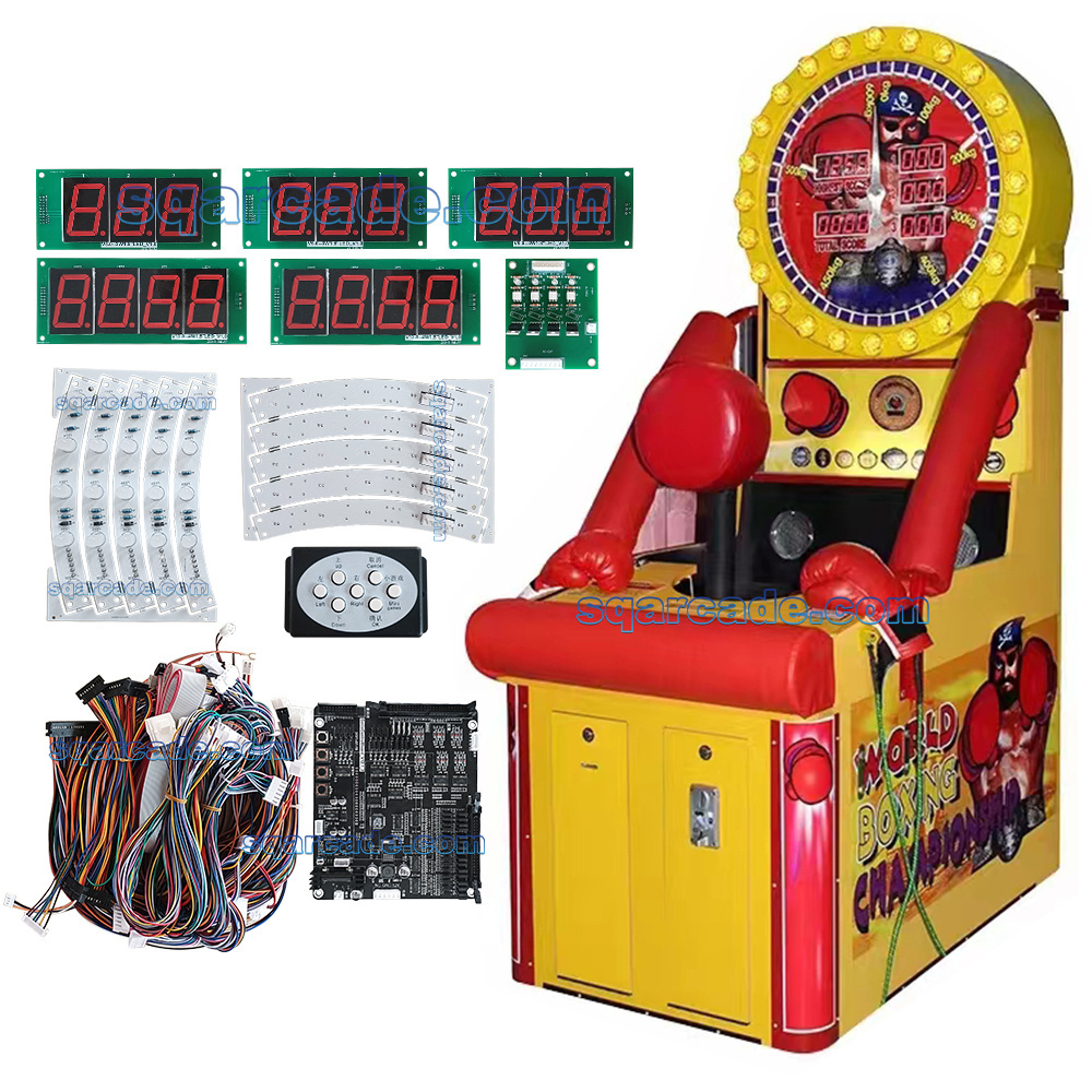 Coin Operated Game Street Electronic Arcade Boxing Machine Prize And Fighting Punch Machine Combo With Led Display Kit For Sale