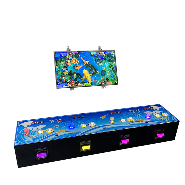 Can customize bill acceptor mount game console 4 player fish game console handheld fish table console