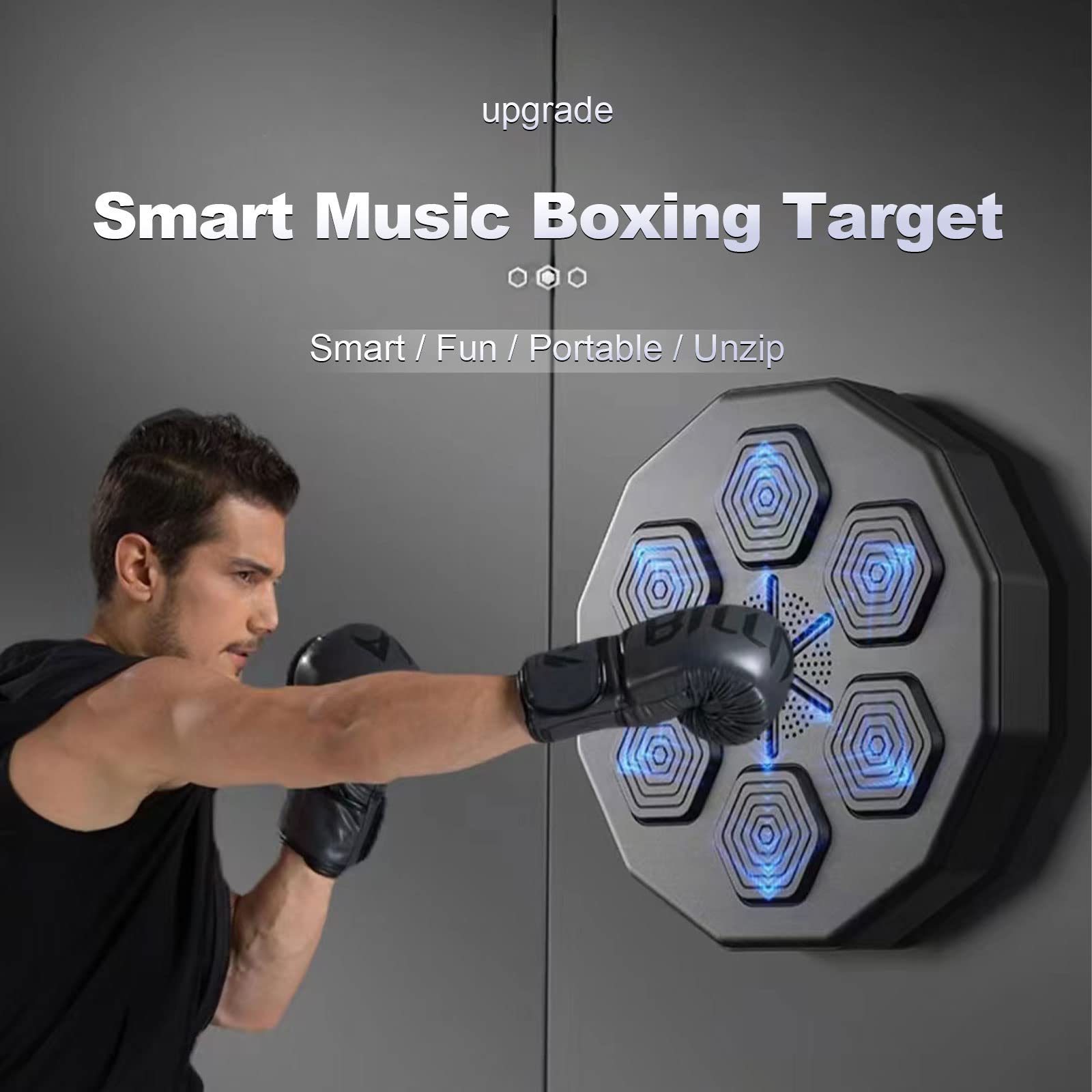 Music Electronic Boxing Wall Target music boxing Machine with 6 Lights and BT Sensor Training Equipment for Adults