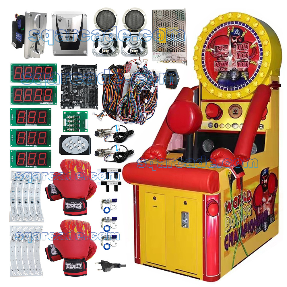 Coin Operated Game Street Electronic Arcade Boxing Machine Prize And Fighting Punch Machine Combo With Led Display Kit For Sale