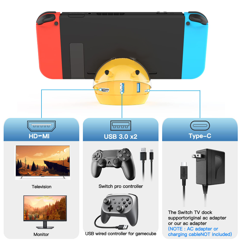 mini for switch game accessories charging stand for switch charging station for nintend switch game consoles charger