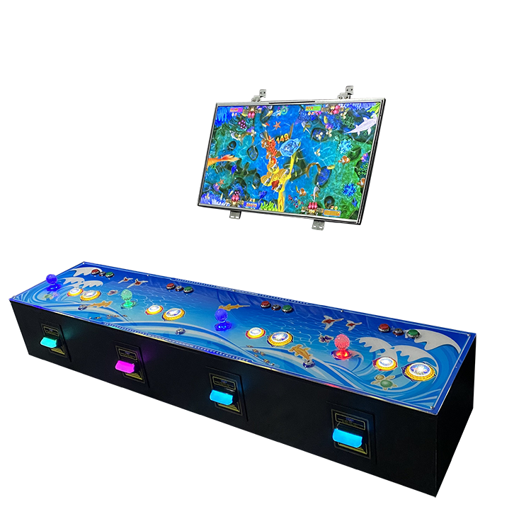 Can customize bill acceptor mount game console 4 player fish game console handheld fish table console