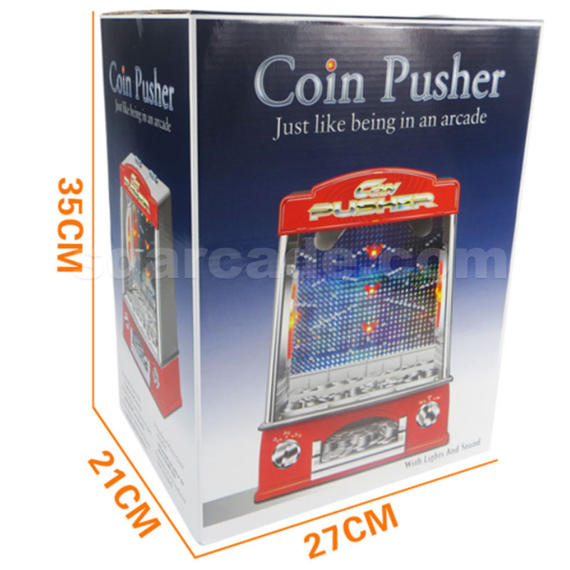 Tabletop Mini Coin Operated Coin Pusher Fairground Arcade Game Machine