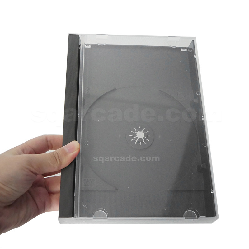 14mm Multipurpose Gaming CD Case Single Disc Clear Lid Plastic Storage Box Packaging Long CD DVD Case for Saturn, DC, PS1 Games