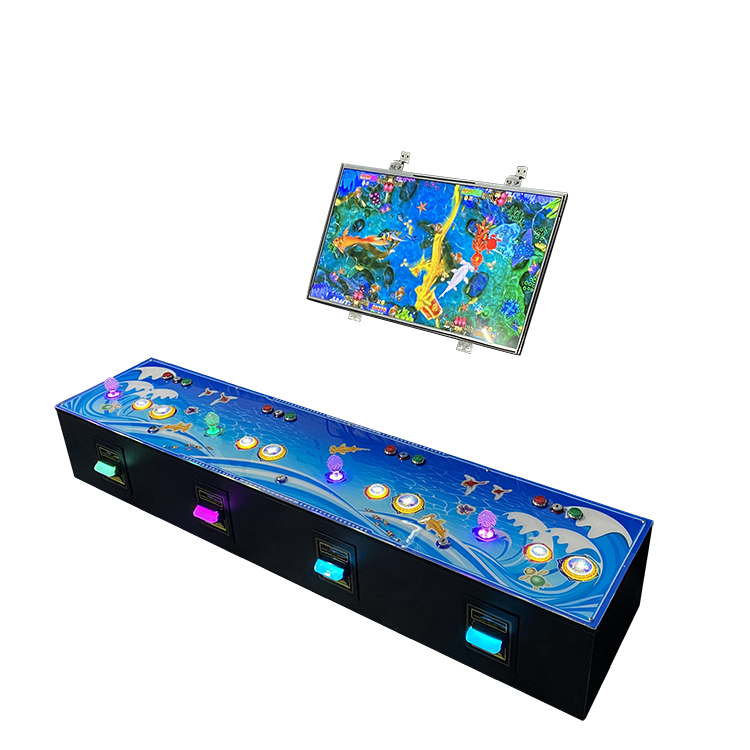 Can customize bill acceptor mount game console 4 player fish game console handheld fish table console