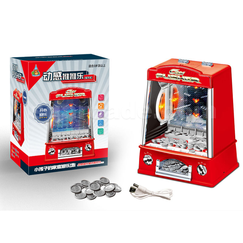 Tabletop Mini Coin Operated Coin Pusher Fairground Arcade Game Machine