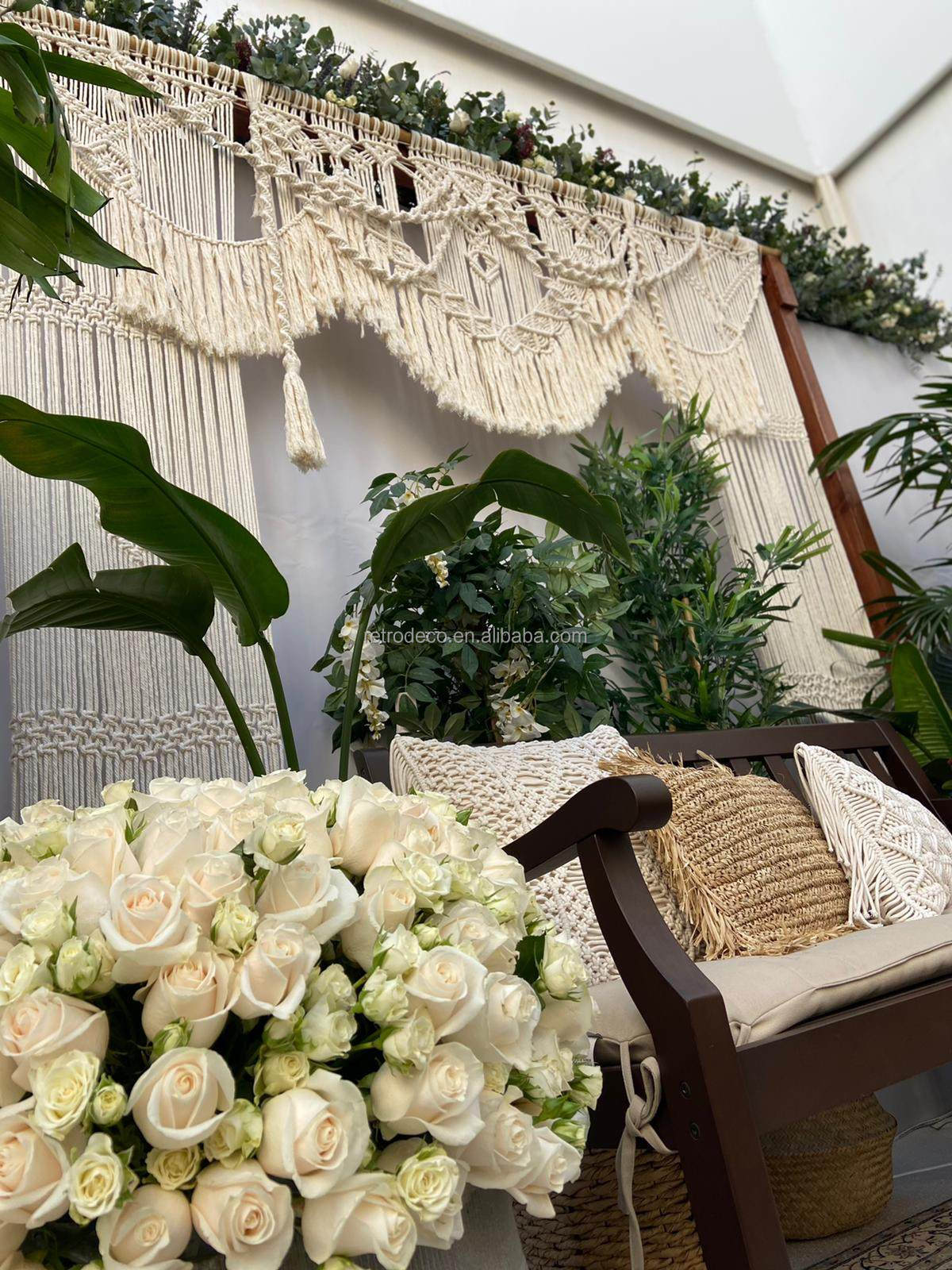 RT21001 Hand Woven Boho Macrame Wedding Backdrop