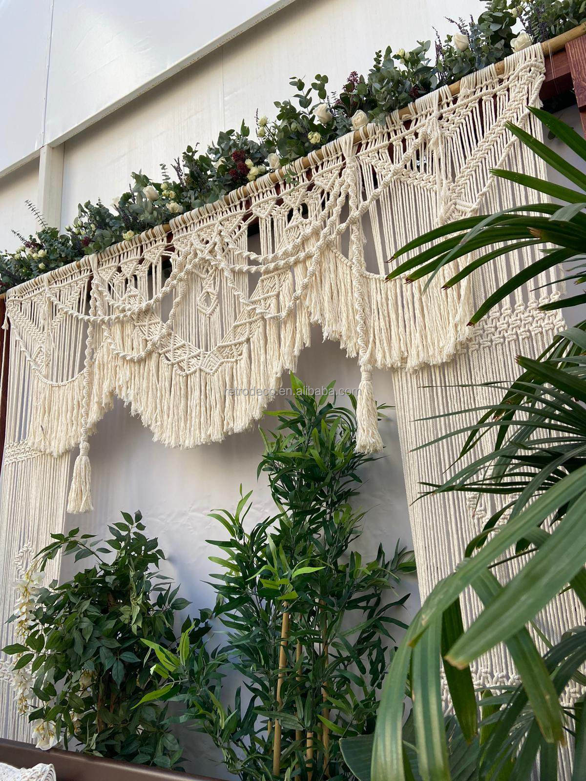 RT21001 Hand Woven Boho Macrame Wedding Backdrop