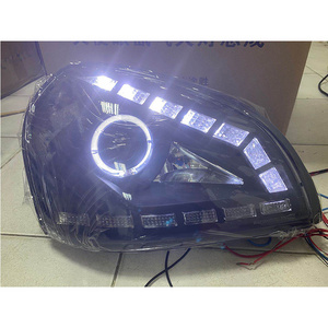 For Hyundai Tucson LED Angel Eye Headlight Front Lamps 2004-2008 Year SN