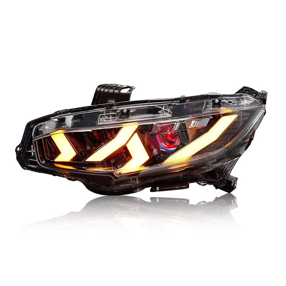 For Honda Civic 16-20 Demon Eye LED Headlights(For Lamborghini Design)