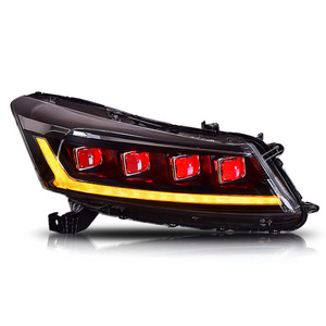 :For Honda Accord LED Headlights 2008-2012 DRL RGB Front Lamp Sequential Turn Signal