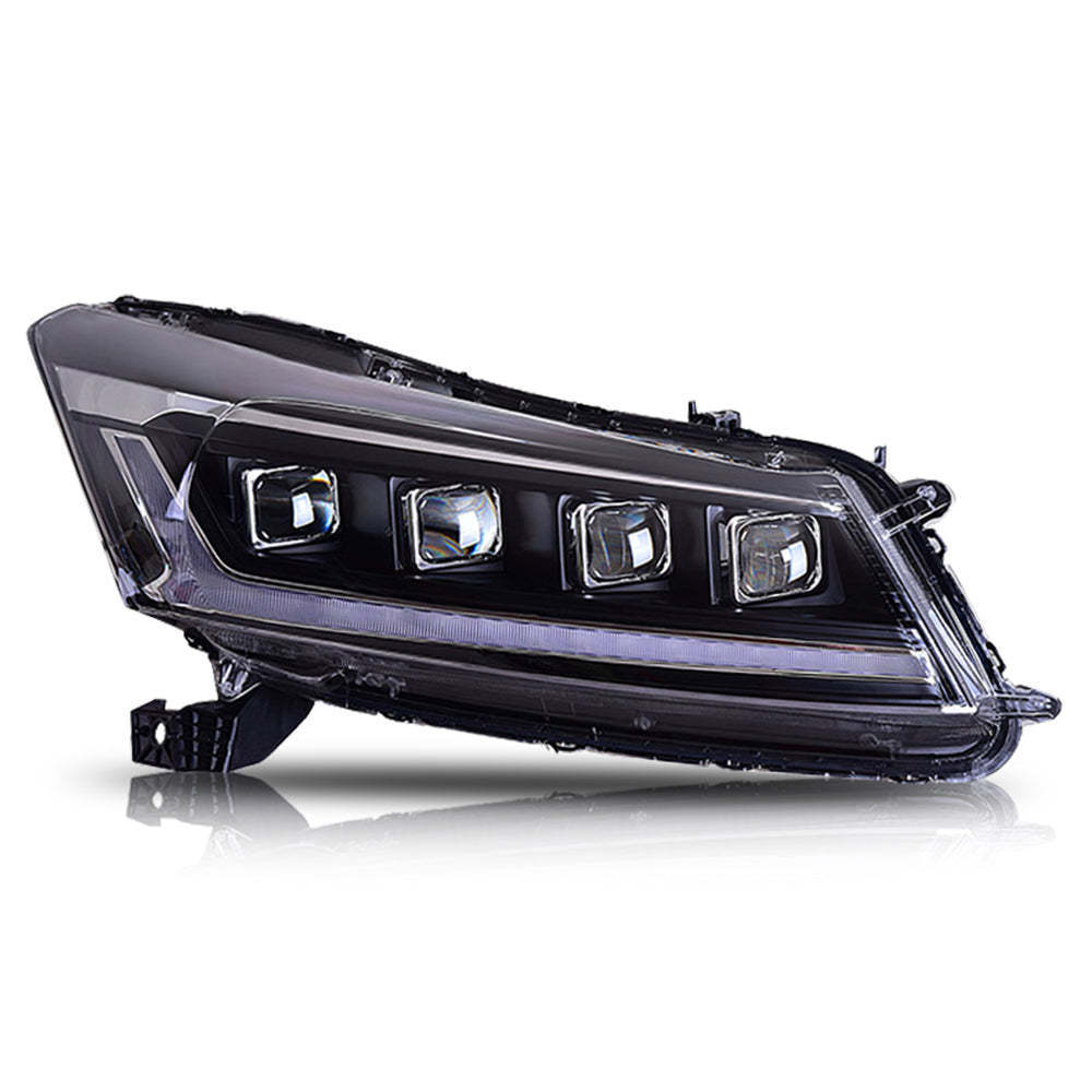 :For Honda Accord LED Headlights 2008-2012 DRL RGB Front Lamp Sequential Turn Signal