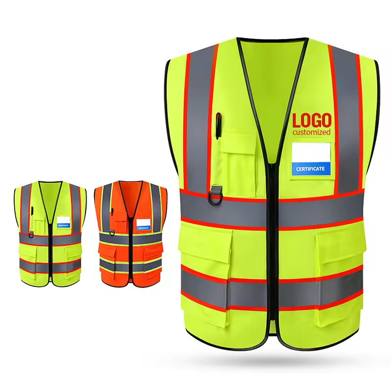 Neon Vest Safety Officer Vest For Construction Utility Construction Vest  Paramedic Jacket