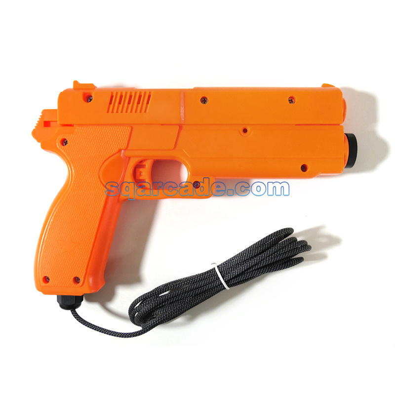 TC3USB Arcade Game Light Gun with 4 LED Sensor Motor/Electromagnet Vibration Time Crisis Shooting Accessory