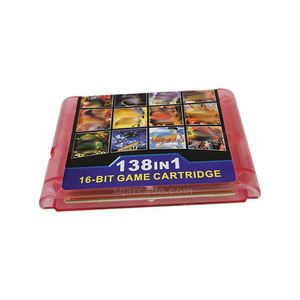 138 In 1 Retro Game Console MD Cartridge For GENESIS MegaDrive 16 Bit Game Cartridge