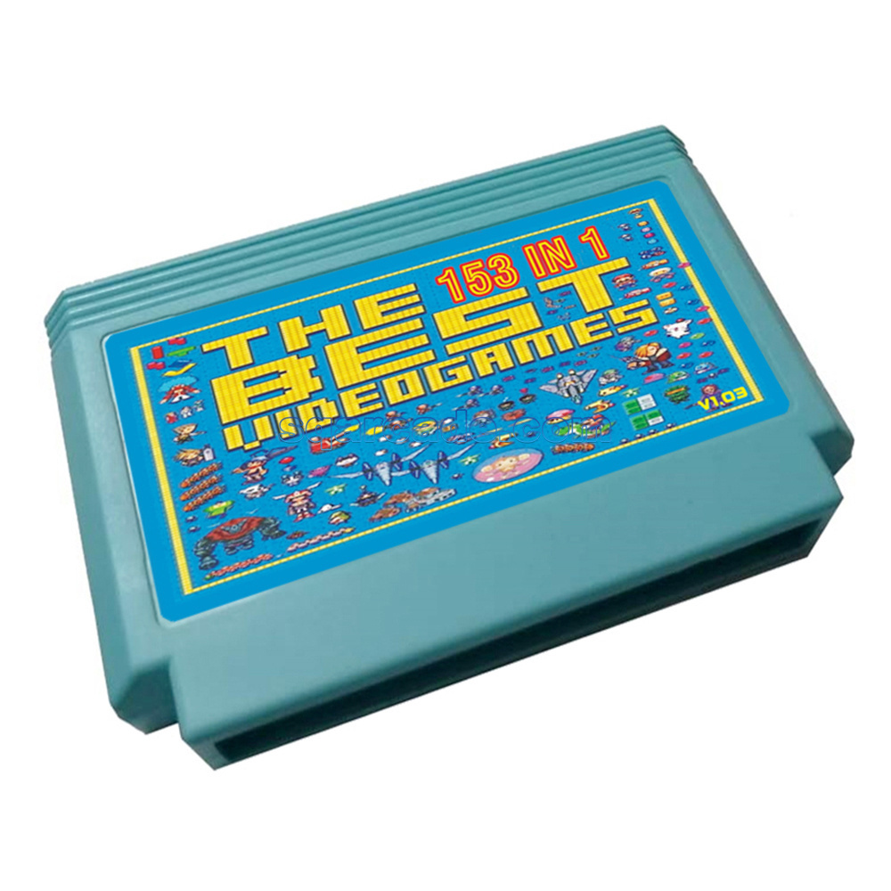 The Latest 153 in 1 Best Games Of 60Pins Game Cartridge for FC Console 60Pins Video Game Cartridge