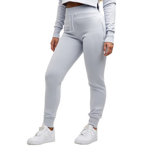 Autumn Winter Elastic High Waist Pleated Drawstring Casual thick Women Sweatpants Stacked Pants