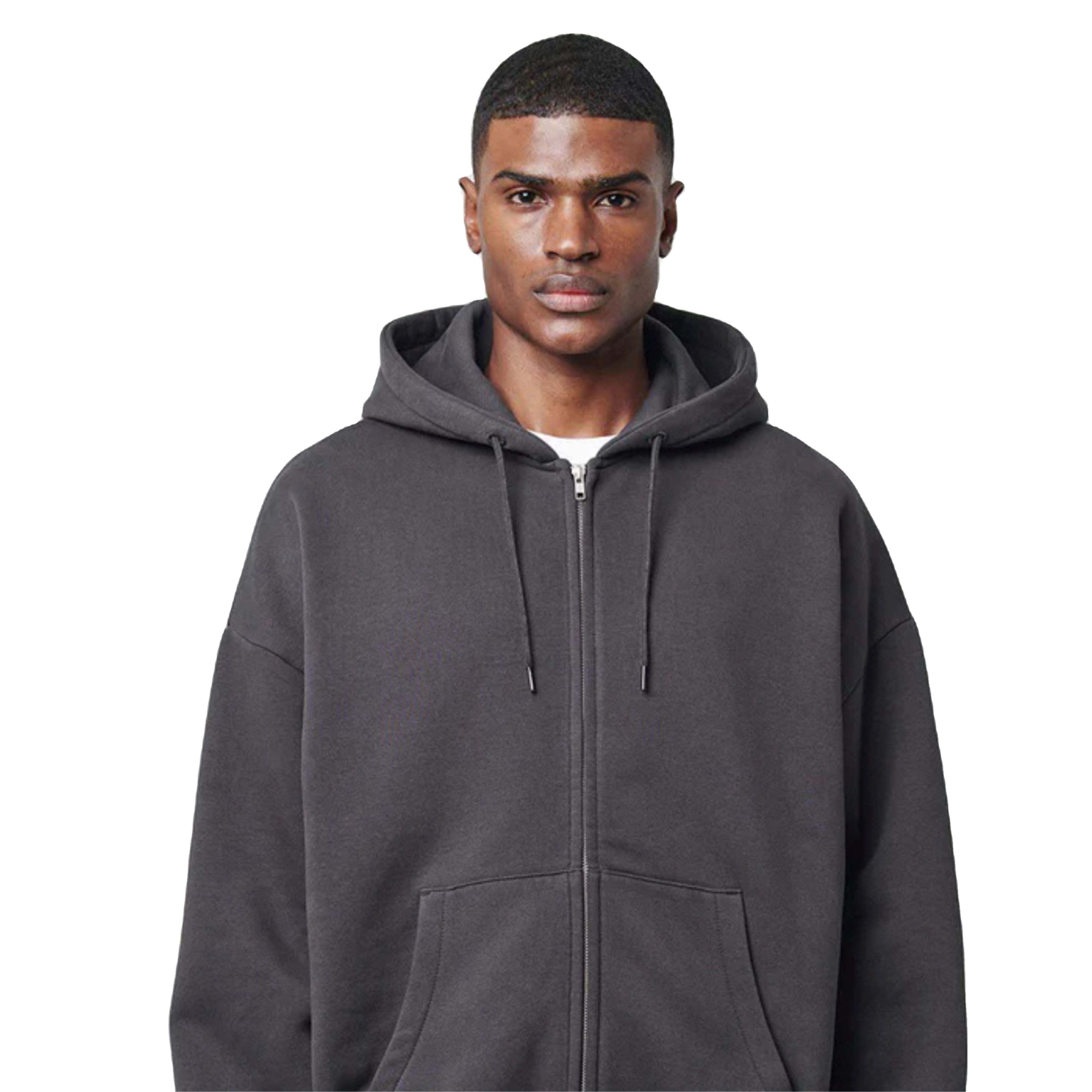 Customised Men High Quality Cotton Thick Heavy French Terry Pullover Custom Drop Shoulder Fleece Oversized Hoodie