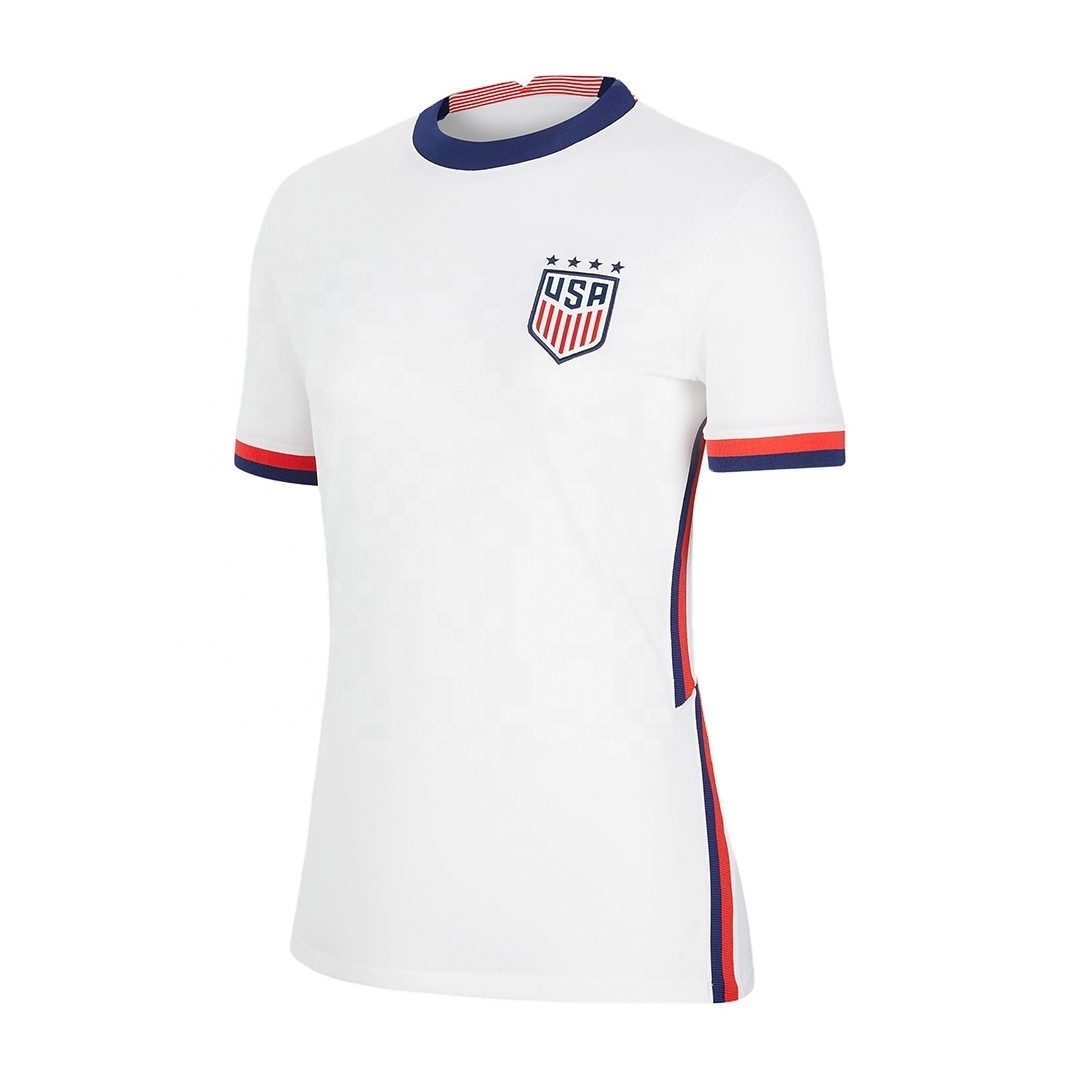 Women Sport wear Soccer Jerseys with Team and Player Adult ladies super quality fashion short sleeve white Soccer jerseys