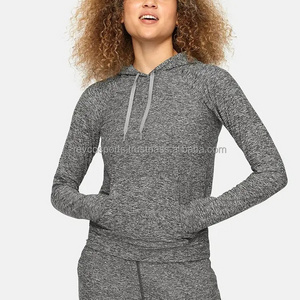 Best Selling women gym wear slim fit hoodies sweatshirts Lightweight Quick Dry Polyester pullover sweatshirts Hoodies for girls