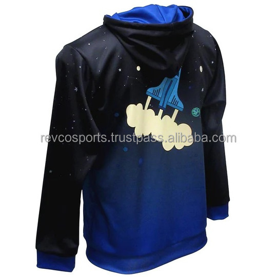 Royal Blue and Black pullover Hoodies long sleeve Custom Logo Casual Wear Unisex Hoodie Sweatshirts men oversize hoodies