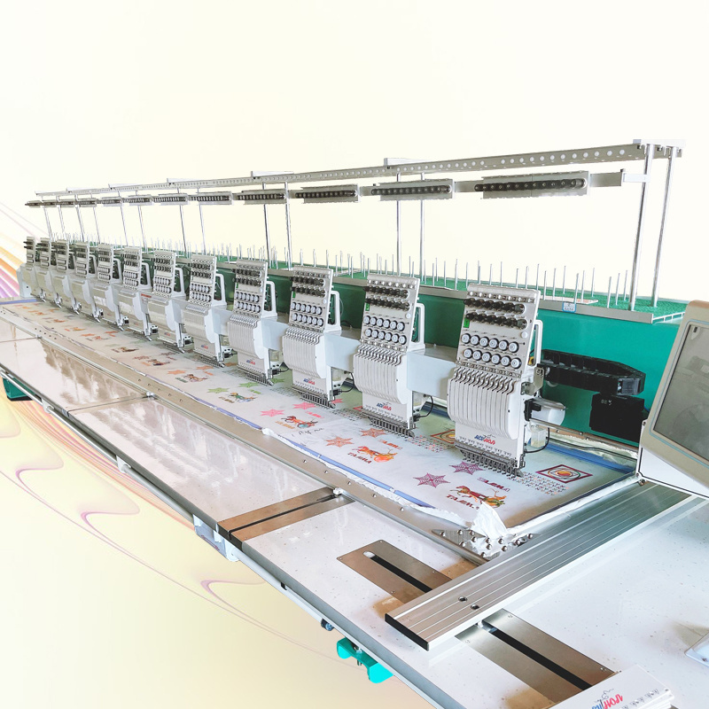 12 head flat embroidery machine high speed computerized embroidery machine prices