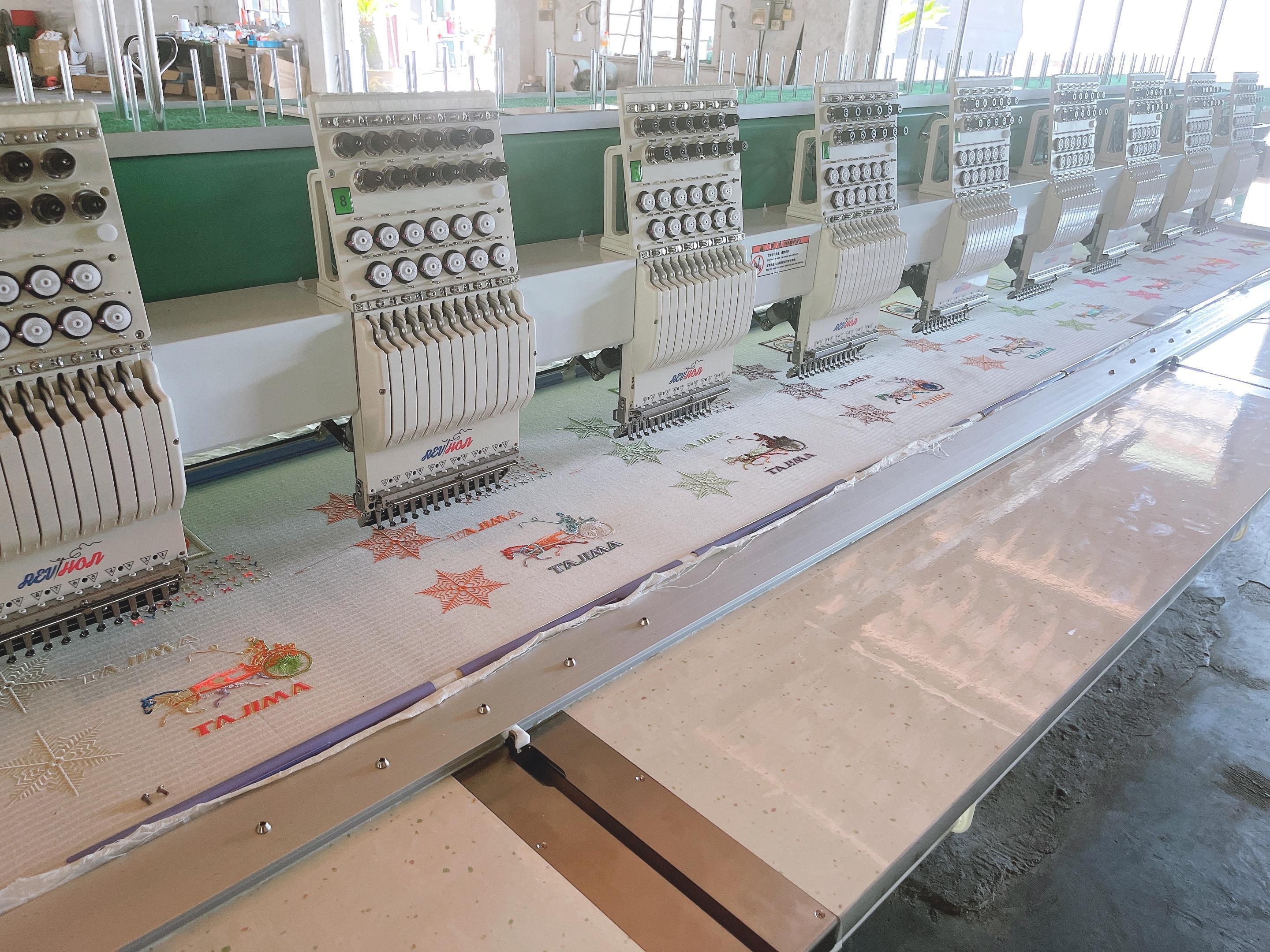 12 head flat embroidery machine high speed computerized embroidery machine prices