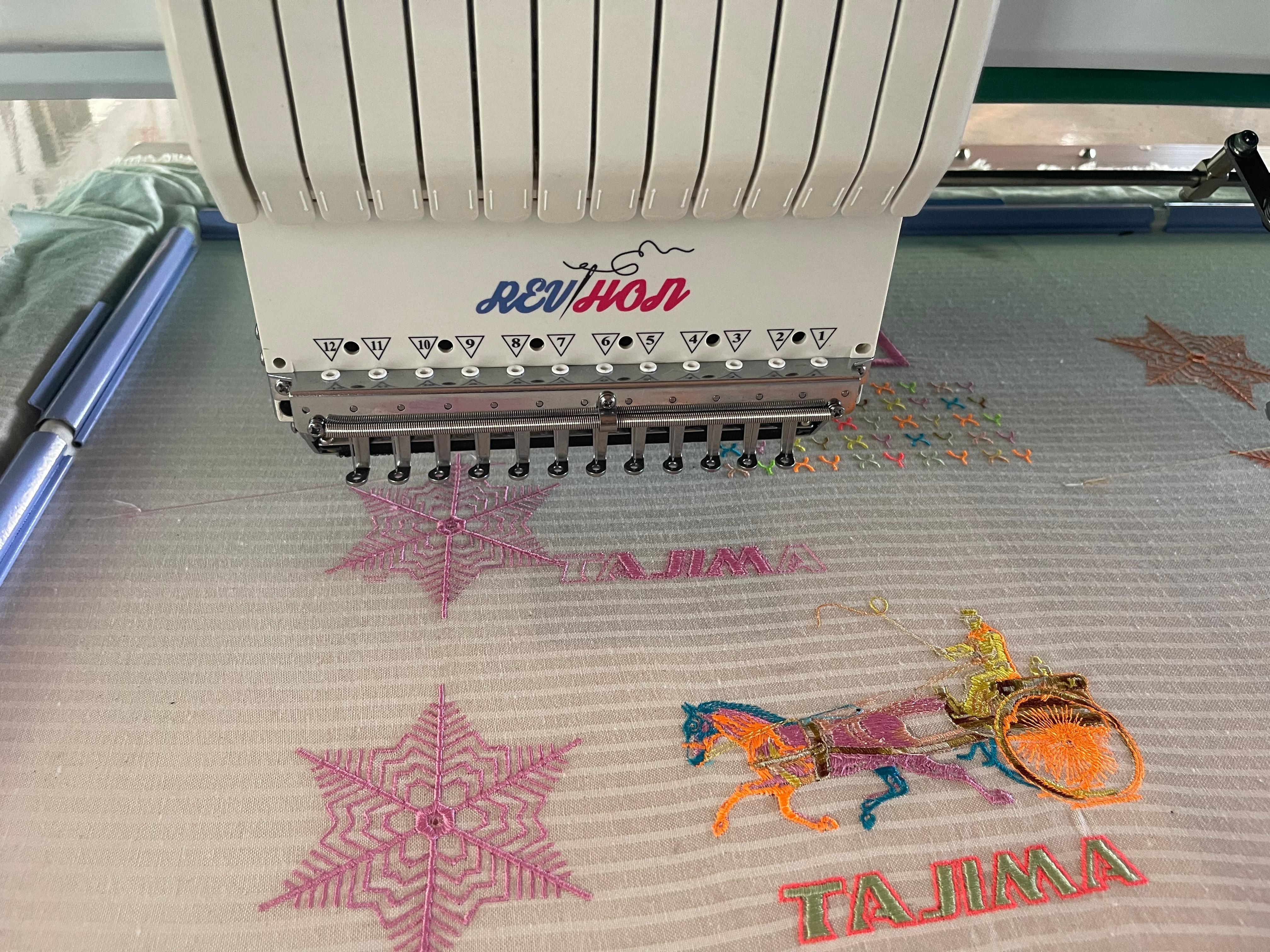 12 Heads Multi Needles Maquina Bordadora Computarizada Brodeuse Industrielle Embroidery Machine